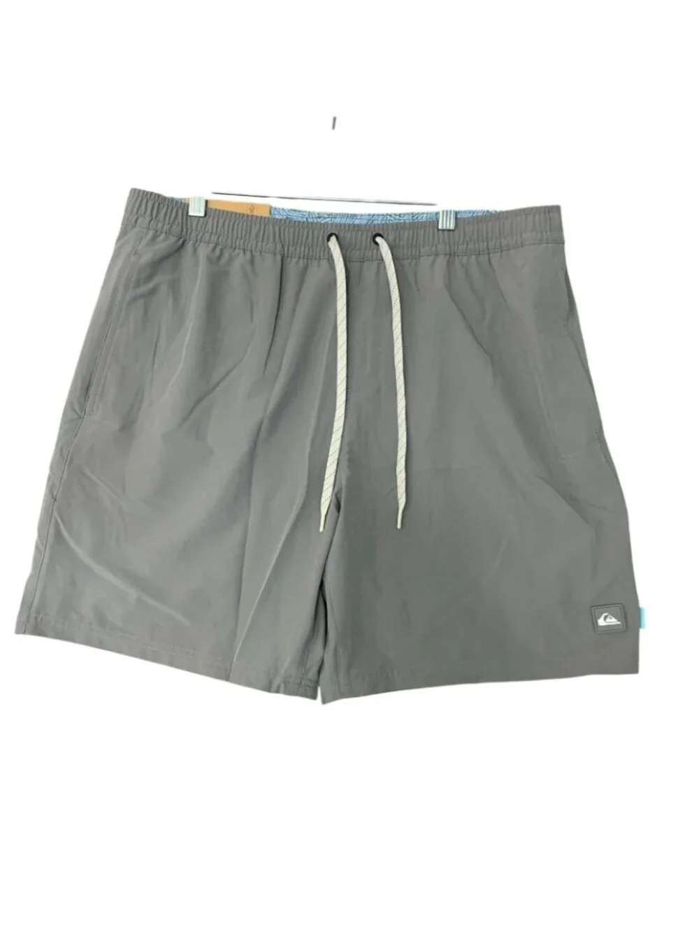 NWT Quiksilver Men's L Gray  Waterman Collection Swim Volley Shorts L Stretch